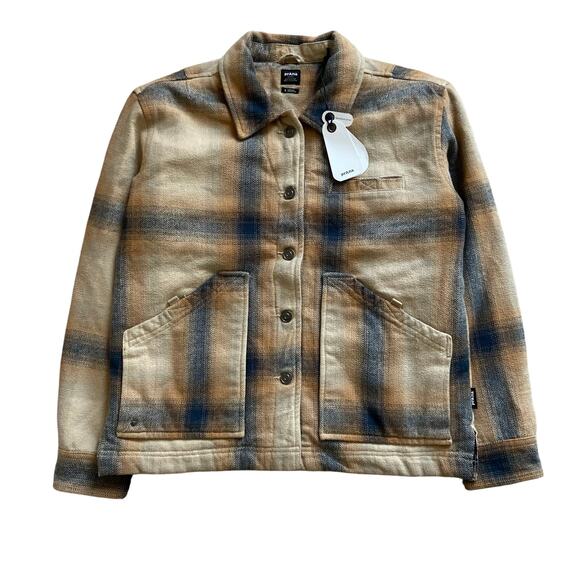 Prana Bridges Flannel Jacket Women's Small Sandstone Quilted Lining Chore Coat - Picture 5 of 13